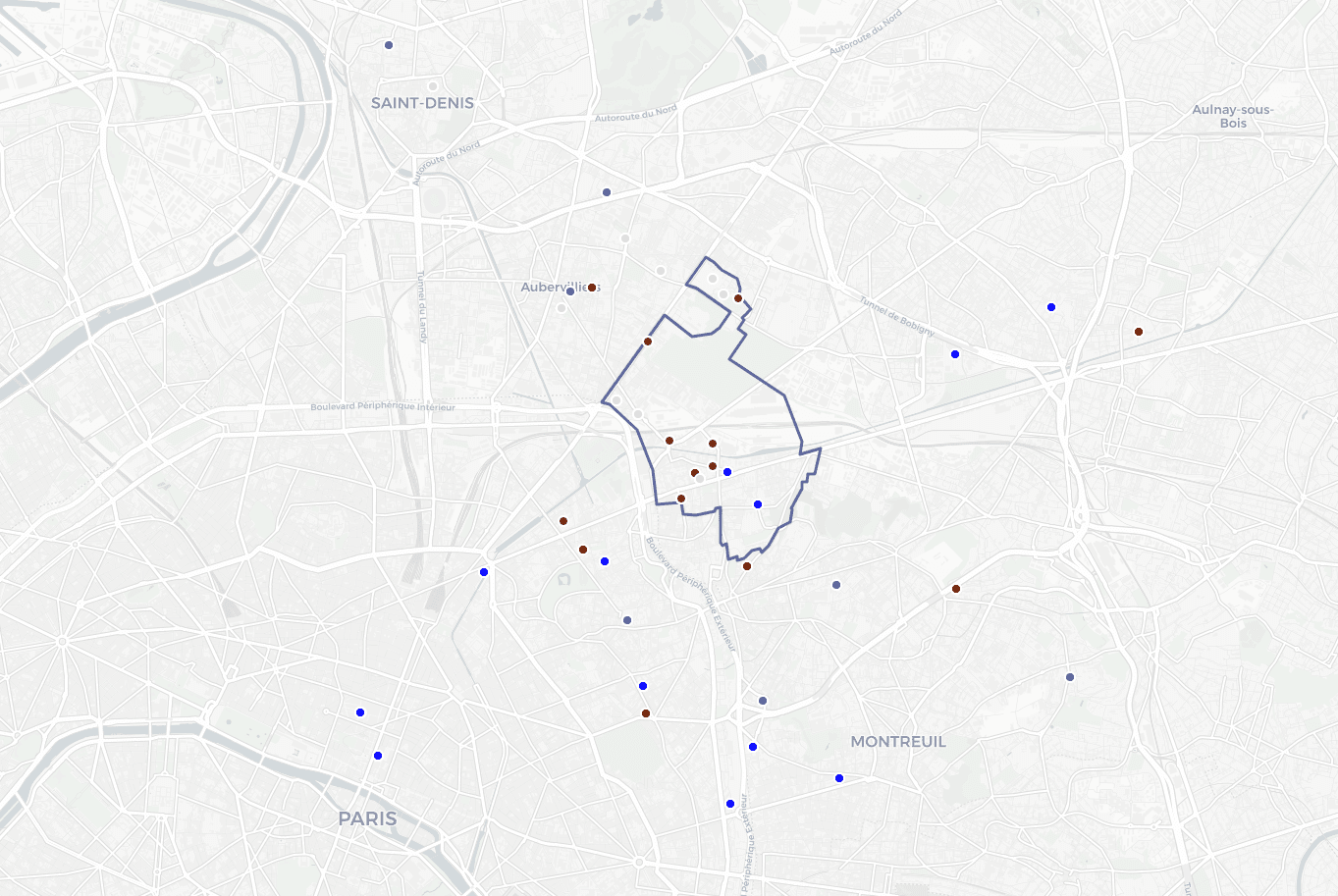 Carte interactive Mineur es